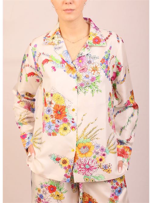 Camicia sartoriale in twill di seta Laboratorio Capri | BLUSAFIORIPESCIMULTI